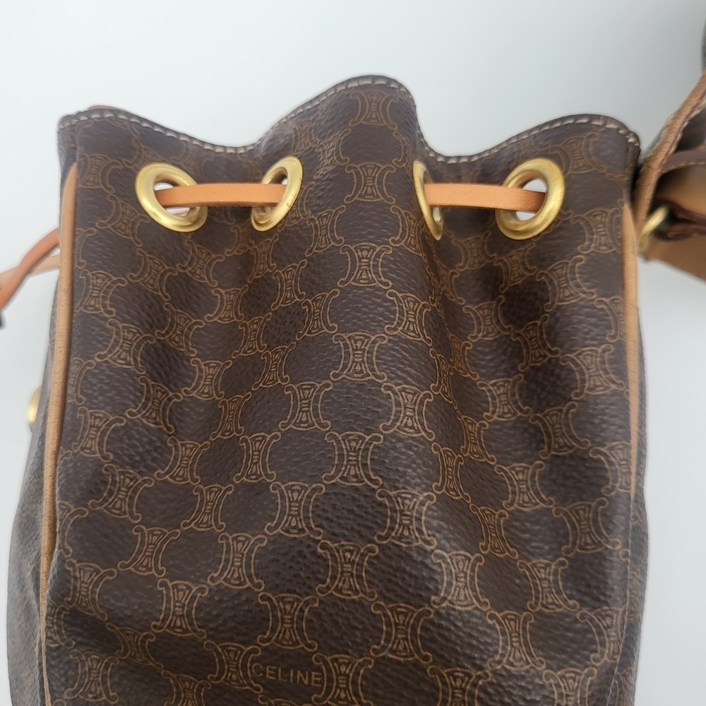 CELINE Macadam Rucksack Backpack Mini canvas leather..Authentic.. - Picture 14 of 16